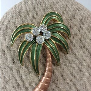 SWAROVSKI CRYSTAL PALM TREE PIN